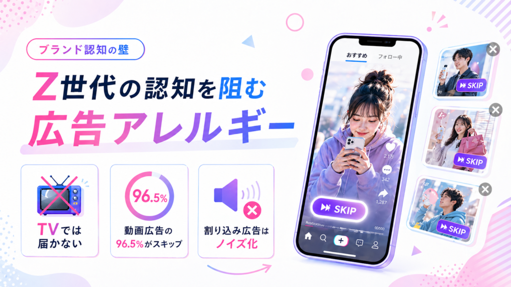 Z世代のブランド認知を高める手法とは？「広告嫌い」を突破するSNS動画戦略
