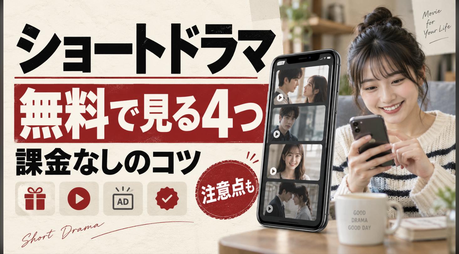ショートドラマを無料で見る方法4つ｜課金なしで楽しむコツと注意点